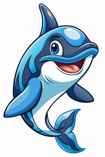 跳跃的可爱海豚