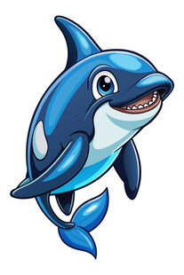 可爱卡通虎鲸形象