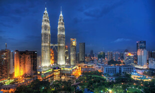 吉隆坡双子塔夜景