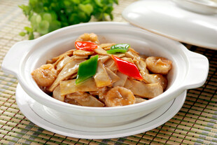 煲仔锅菜品潮式杏鲍菇