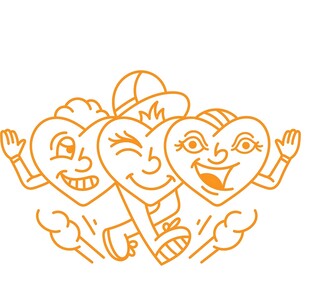 欢乐爱心卡通形象