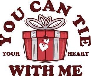 爱心礼盒与浪漫文字