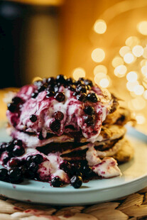 美味浆果淋面松饼