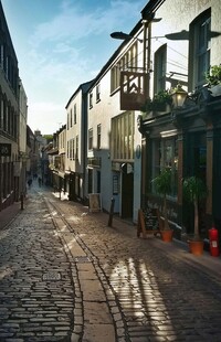 古朴宁静的 洲小镇街道