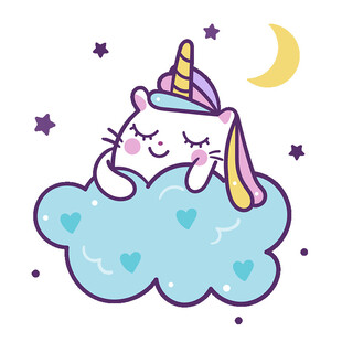 云朵上的梦幻独角兽