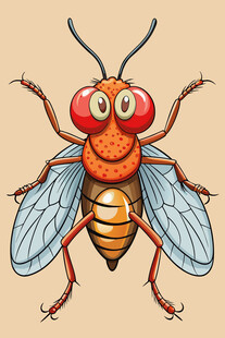 可爱卡通蜜蜂插画形象