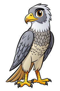 卡通灰鹰形象