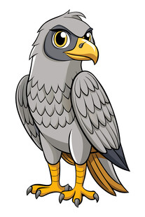 卡通灰鹰形象