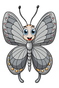 可爱卡通蝴蝶形象