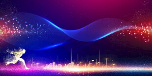 梦幻科技风城市夜景图