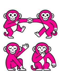 可爱猴子卡通形象集合