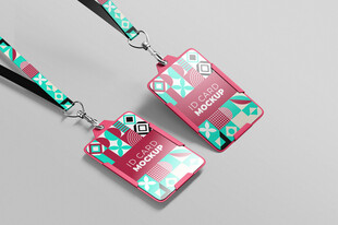 彩色卡通图案挂绳工作牌