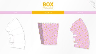 粉色花纹盒子拆解示意图