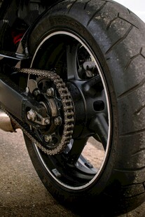 摩托车轮胎特写
