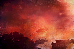 梦幻红色星空景观