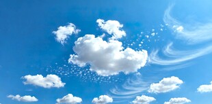 蓝天白云美景