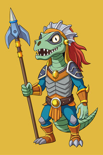 恐龙战士持戟英姿