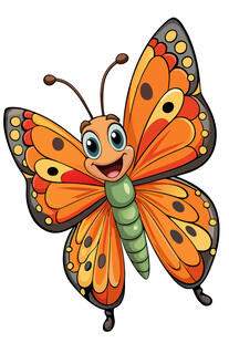 可爱卡通蝴蝶形象