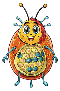 可爱卡通瓢虫形象展示