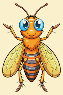 可爱卡通蜜蜂形象