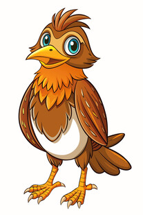 可爱拟人小鸟卡通形象