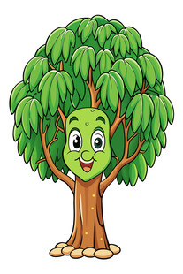 笑脸大树卡通形象