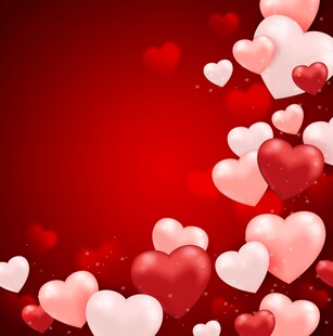 浪漫红心背景图