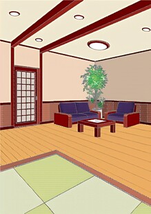 日式风格客厅室内场景