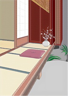 日式简约榻榻米房间一角