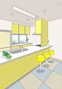 现代简约风厨房室内设计