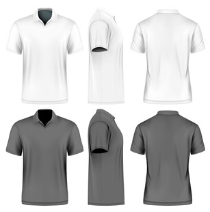 多款纯色短袖Polo衫展示