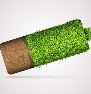 草皮覆盖的木质圆柱体