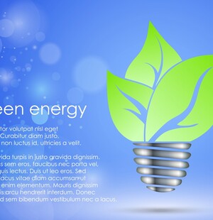 绿叶灯泡展现绿色能源理念