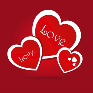 爱心图案传递浪漫爱意