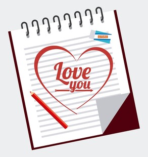 爱心便签表爱意