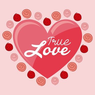 真爱之心图案