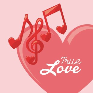爱心与音符的真爱主题