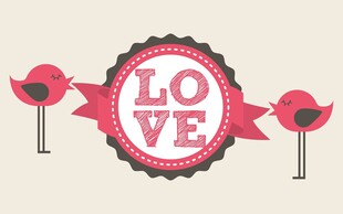 浪漫爱情主题装饰图案
