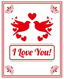 爱心双燕浪漫表白图