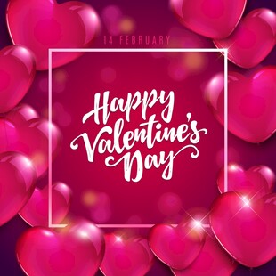 情人节快乐爱心背景图