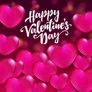 情人节快乐心形背景图
