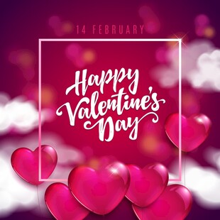 情人节快乐粉色爱心背景