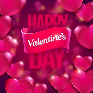 情人节快乐爱心背景图