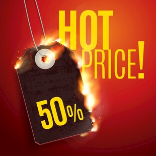 50折扣热卖标签