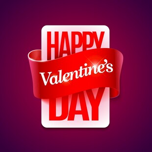 情人节快乐横幅设计