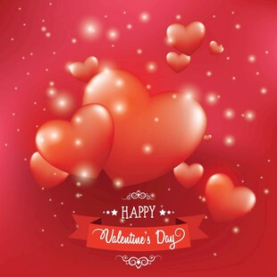 浪漫情人节爱心背景图