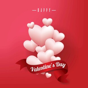 情人节爱心气球装饰图