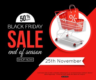 黑色星期五季末大促海报