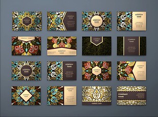 多彩几何图案设计模板