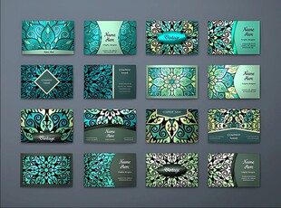 多彩几何图案设计模板